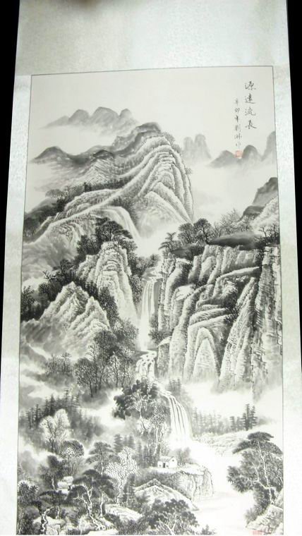 六尺竖幅国画山水